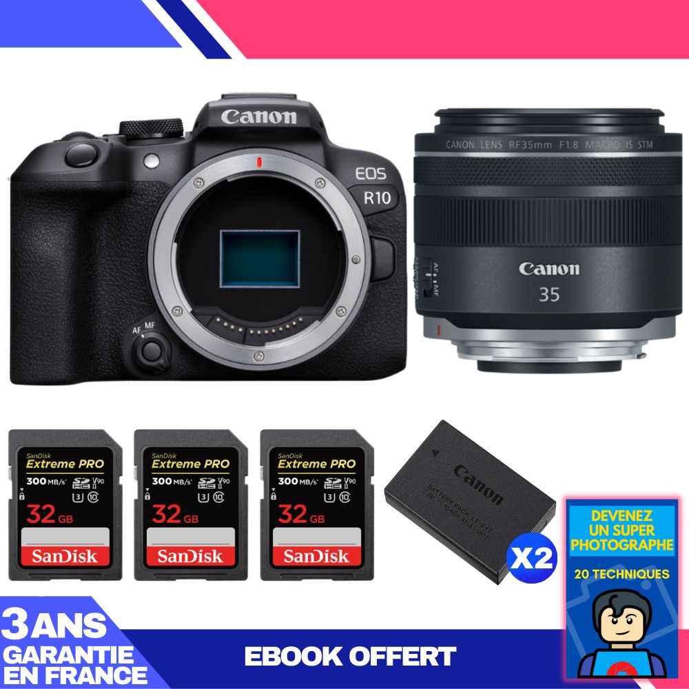 Canon EOS R10 + RF 35mm F1.8 IS Macro STM Camera Kit