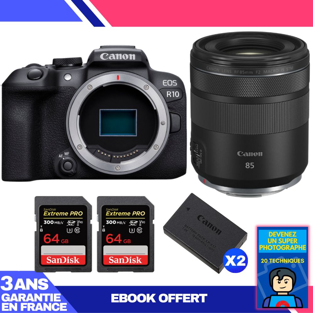 Canon EOS R10 + RF 85mm F2 Macro IS STM Kit
