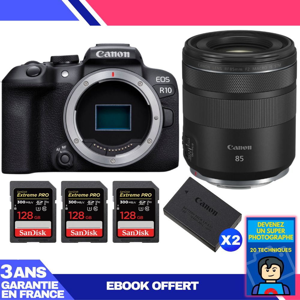 Canon EOS R10 + RF 85mm F2 Macro IS STM Camera Kit