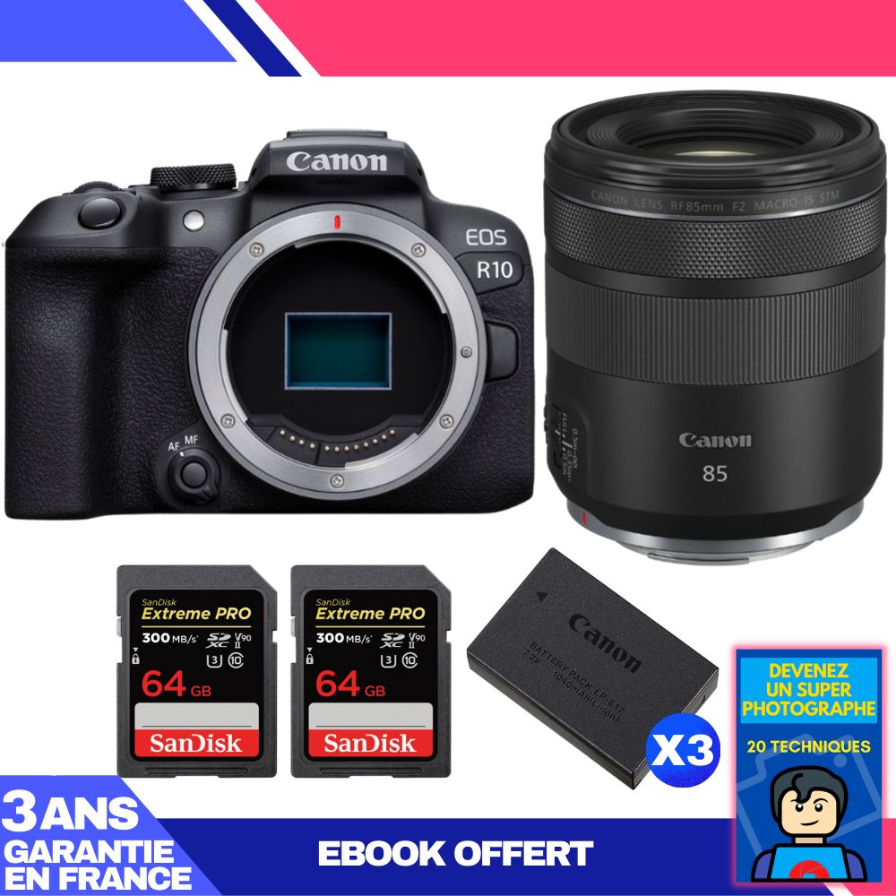 Canon EOS R10 + RF 85mm F2 Macro IS STM Camera Kit
