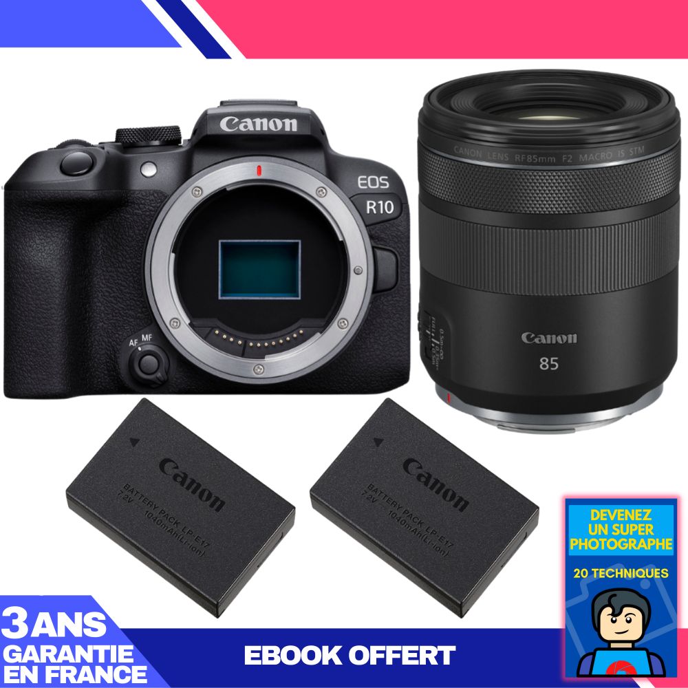 Canon EOS R10 + RF 85mm F2 Macro IS STM Camera Kit