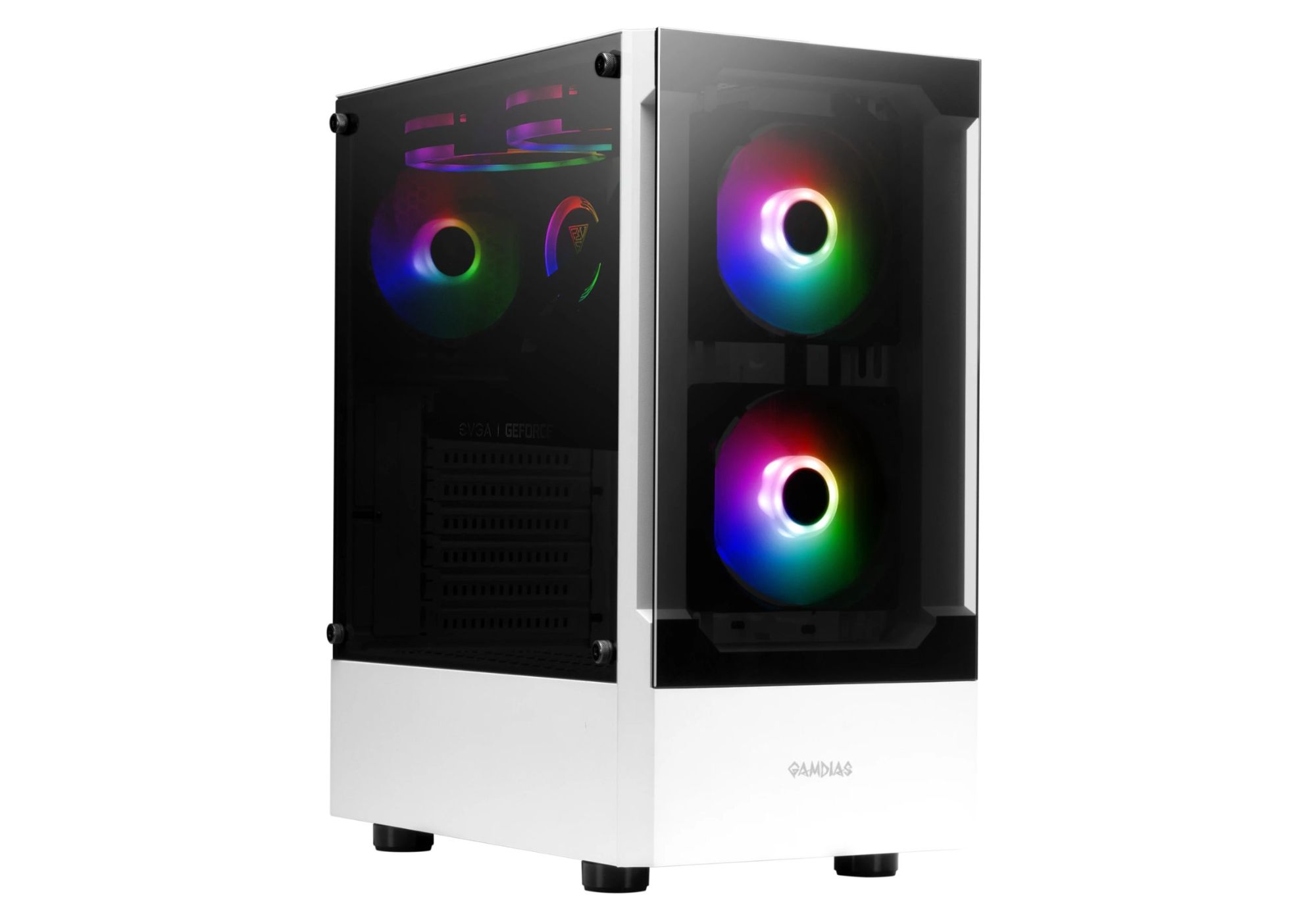 Gamdias Talos E3 RGB Mid-Tower ATX Case with Glass Panel - White