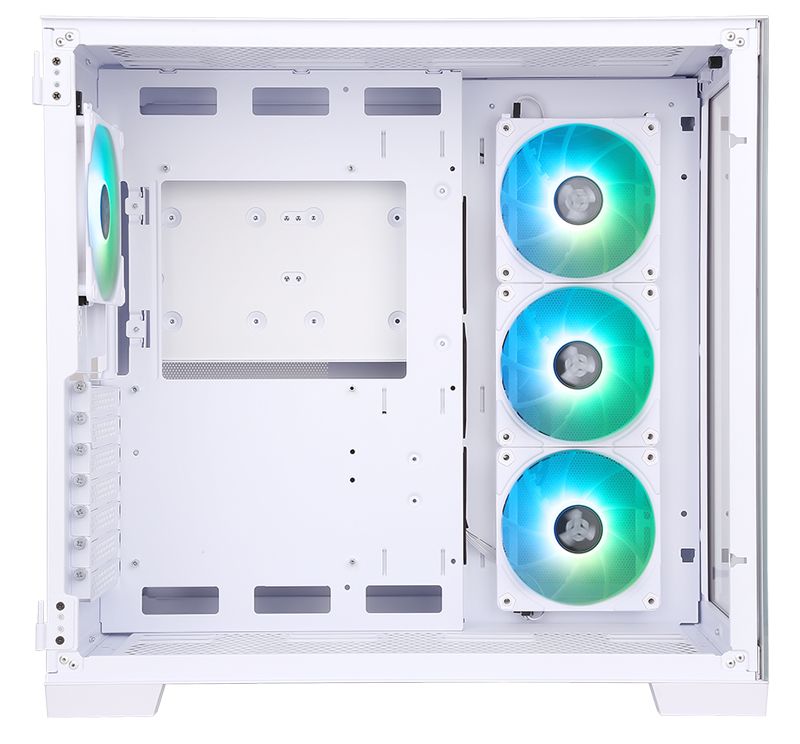 ITek Dark Cave RGB Mid-Tower ATX Case with Glass Panel - White