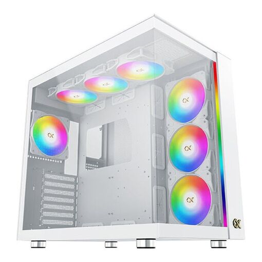 Xigmatek Aqua Ultra Air -C RGB Mid-Tower E-ATX Case with Glass Panels - White