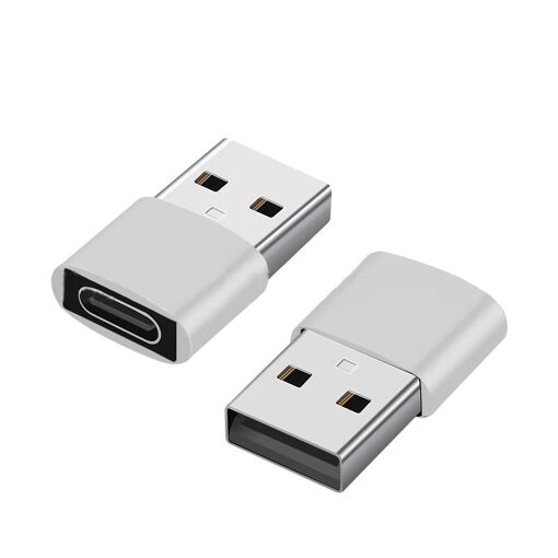 Adaptateurs INF USB-C vers USB - Pack de 2, Argent
