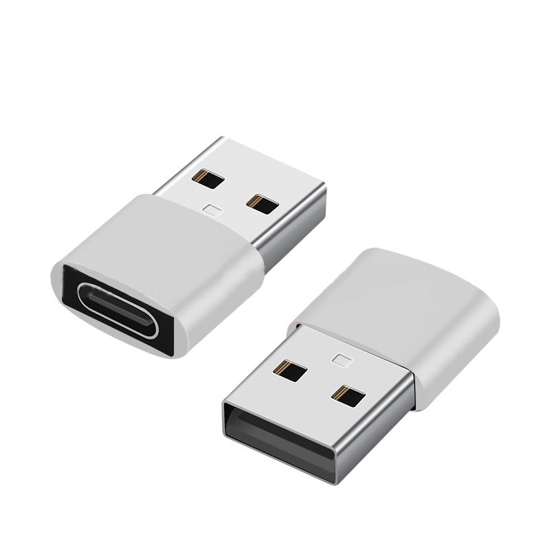 INF USB-C to USB Adapters - 2 Pack, Silver
