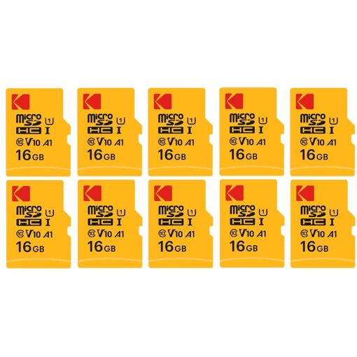Kodak Premium Micro SDXC Memory Card Pack, 10 Cards, 16GB