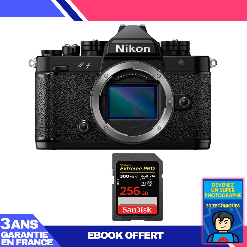 Nikon Zf Camera + 1 SanDisk 256GB Extreme PRO UHS-II SDXC Card 300MB/s + Ebook 'Become a Super Photographer'