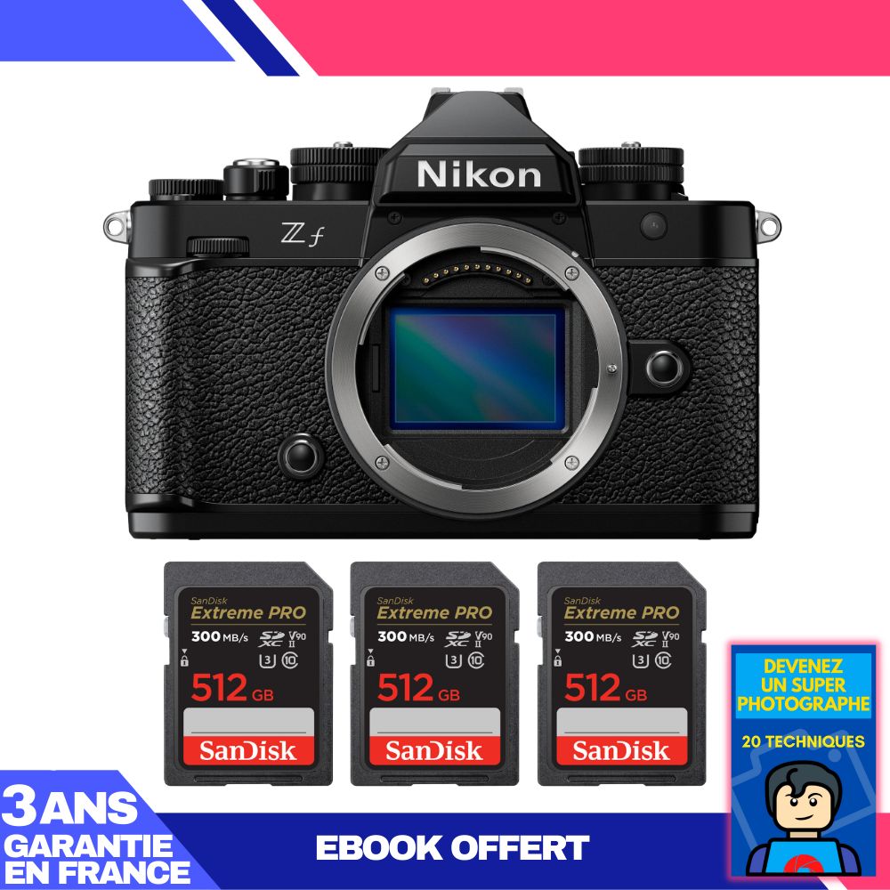 Nikon Zf Camera + 3x 512GB SanDisk Extreme PRO UHS-II SDXC Cards + 'Become a Master Photographer' Ebook