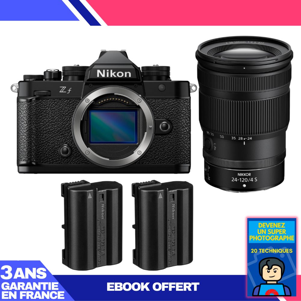 Nikon Zf Camera + 24-120mm f/4 S Lens + 2 EN-EL15C Batteries + 'Become a Super Photographer' Ebook