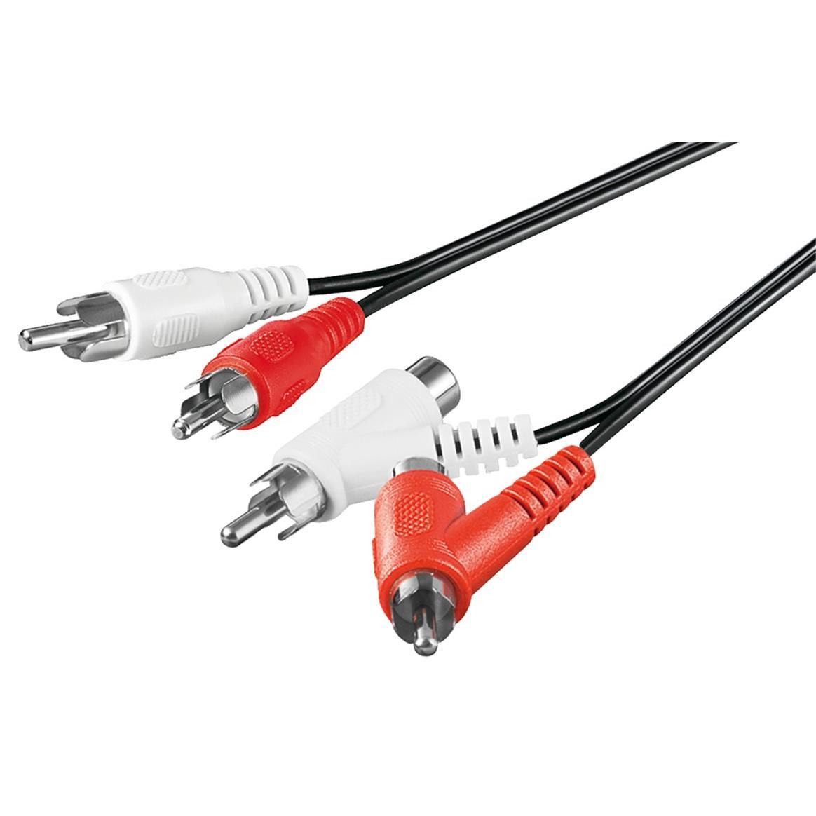Goobay 1.5m Audio RCA Cable (2x Male to 2x Male/Female)