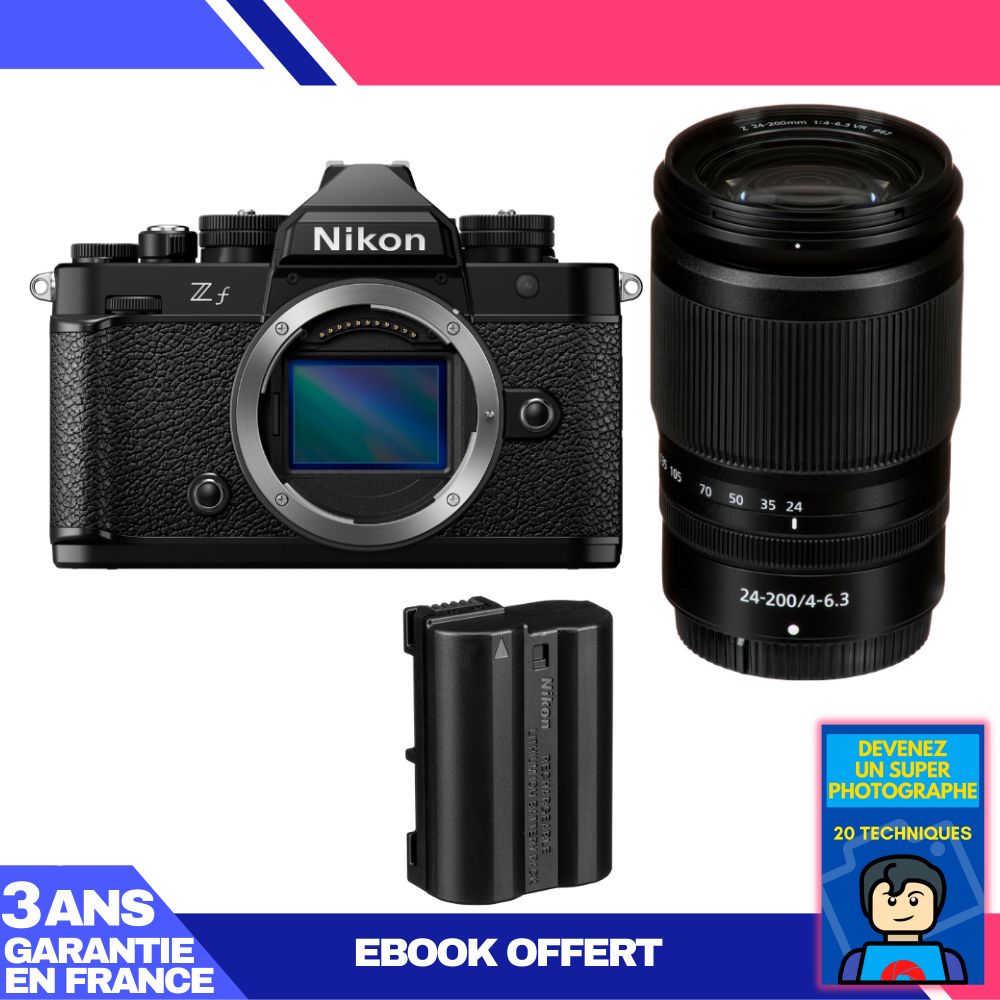 Nikon Zf Camera + 24-200mm f/4-6.3 VR Lens + EN-EL15C Battery + 'Become a Super Photographer' Ebook