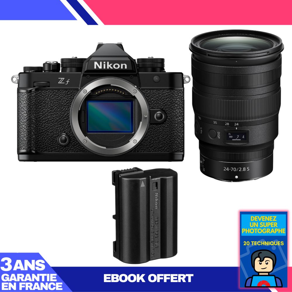 Nikon Zf Camera + 24-70mm f/2.8 S Lens + EN-EL15C Battery + 'Become a Super Photographer' Ebook