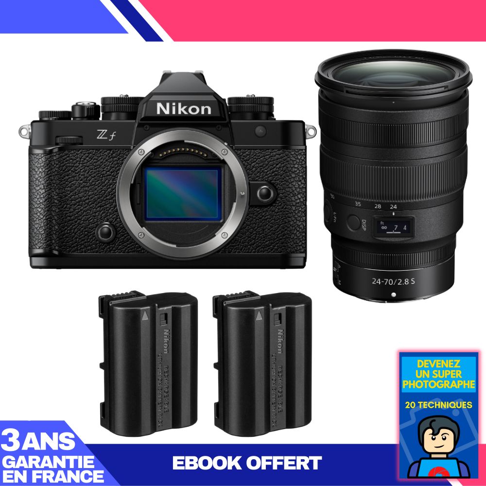 Nikon Zf Camera + 24-70mm f/2.8 S Lens + 2 EN-EL15C Batteries + 'Become a Super Photographer' Ebook