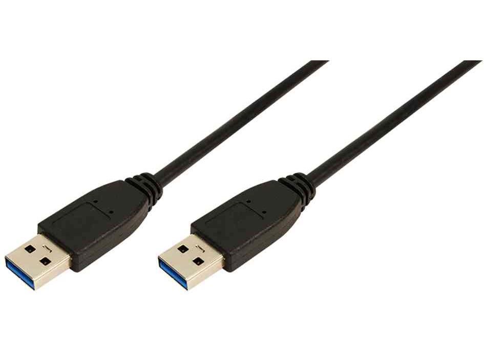 Logilink USB 3.0 Cable, 1m, Black (USB A Male to USB A Male)