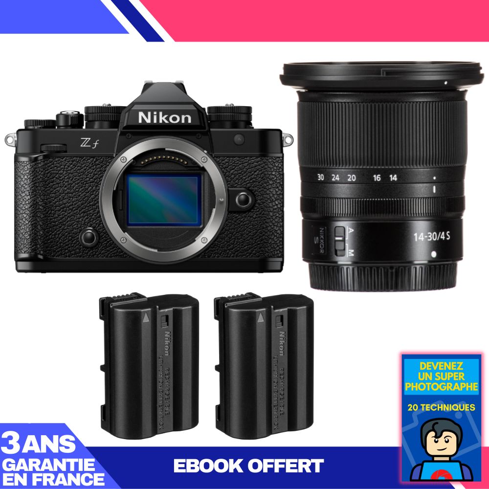 Nikon Zf Camera + 14-30mm f/4 S Lens + 2 EN-EL15C Batteries + 'Become a Super Photographer' Ebook