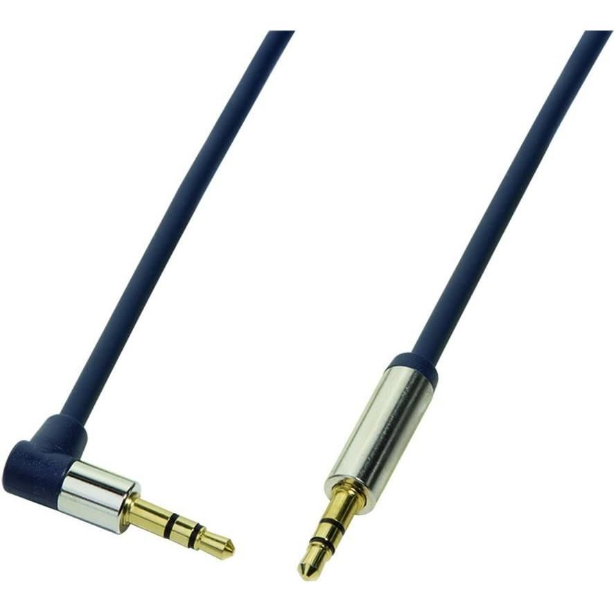 Cable de audio Logilink 2x conector macho de 3,5 mm, 1 m doblado