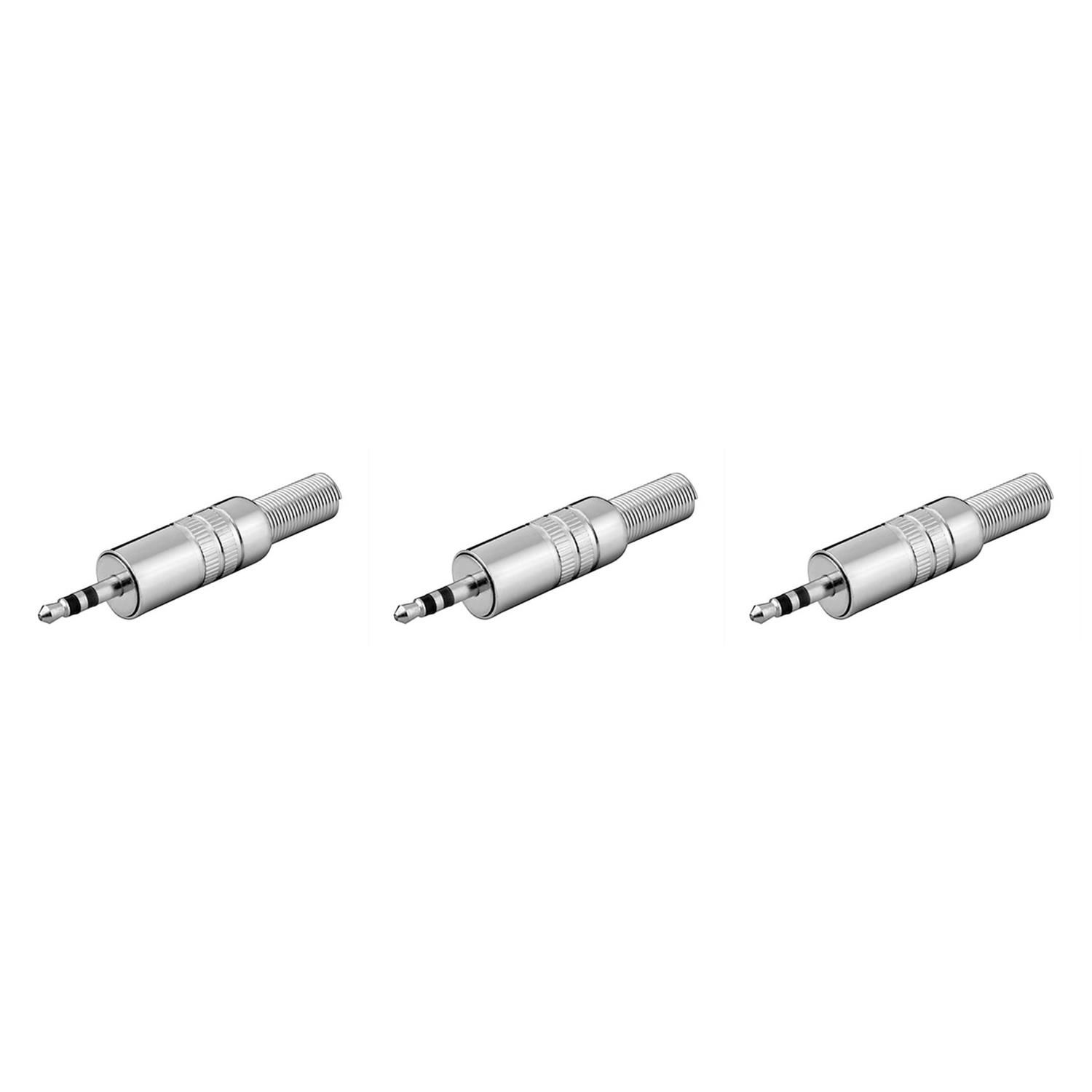 Goobay 3.5mm Stereo Jack Plug Set (3-Pack)