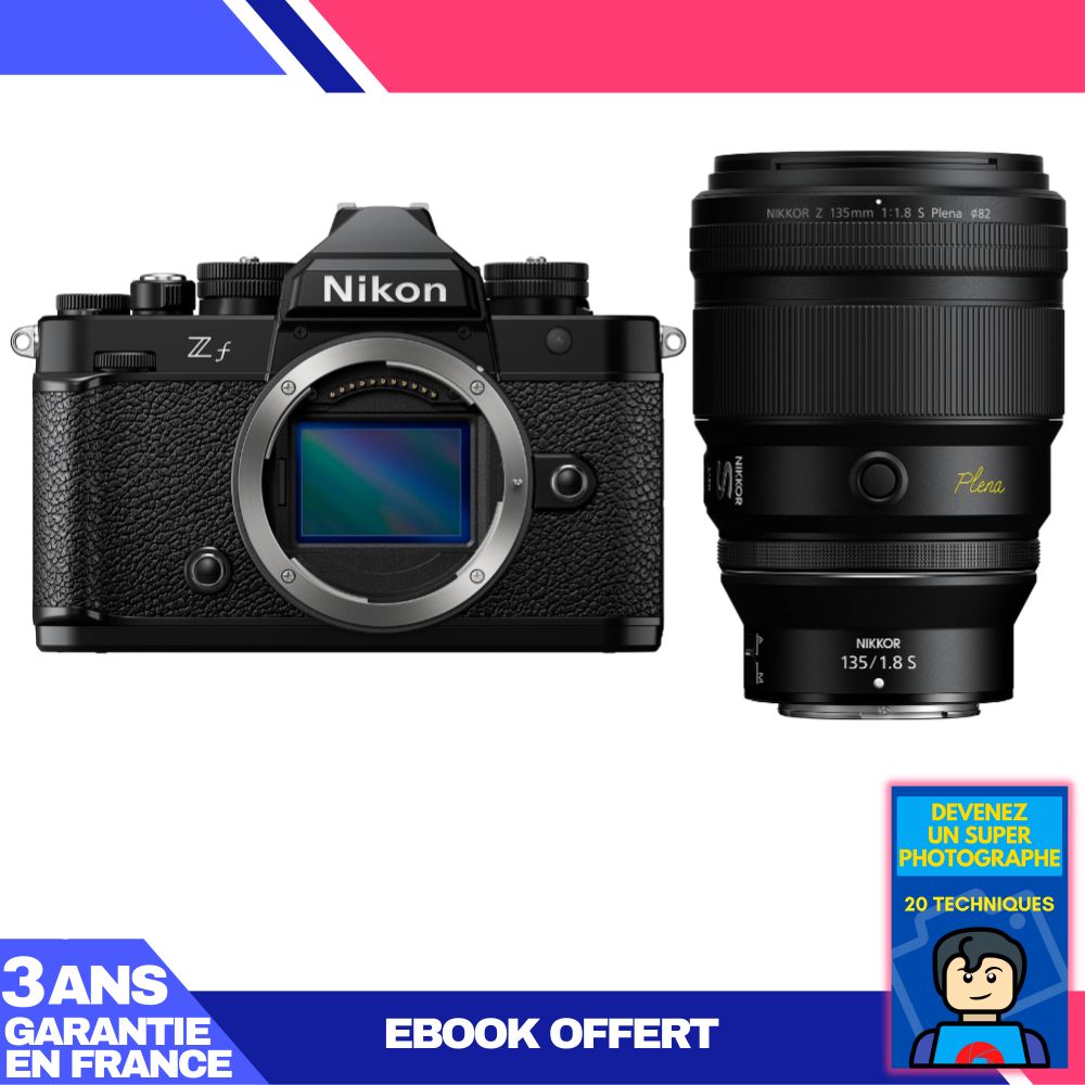Nikon Zf Camera + 135mm f/1.8 S Lens + 'Become a Super Photographer' Ebook