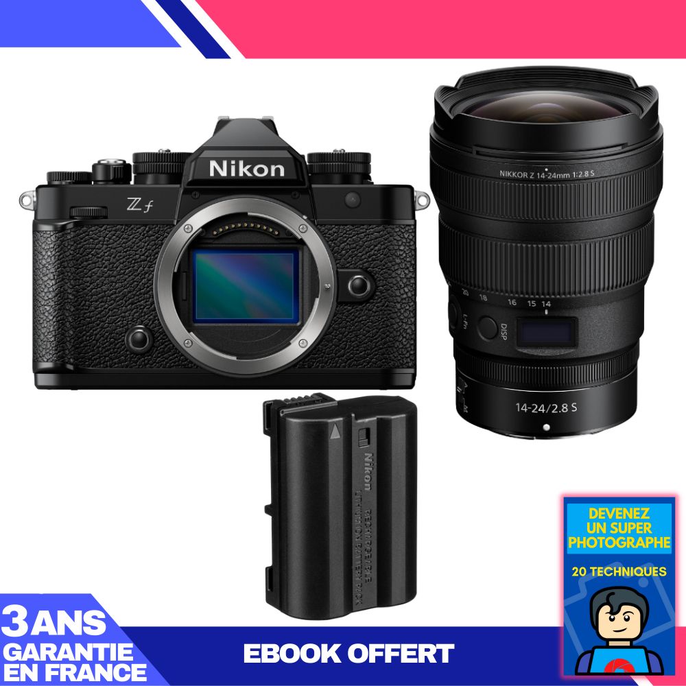 Nikon Zf Camera Kit with 14-24mm f/2.8 S Lens + EN-EL15C Battery + Ebook: Become a Master Photographer