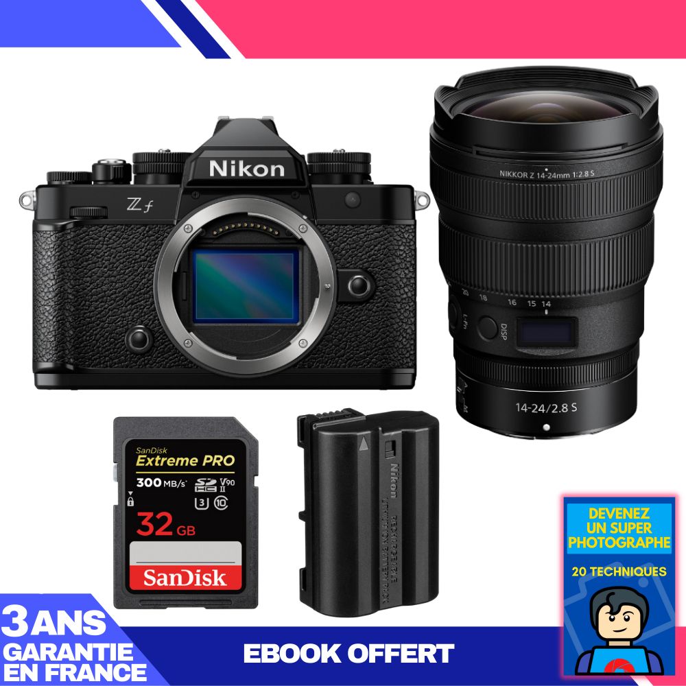 Nikon Zf Camera Kit with 14-24mm f/2.8 S Lens and SanDisk 32GB Card