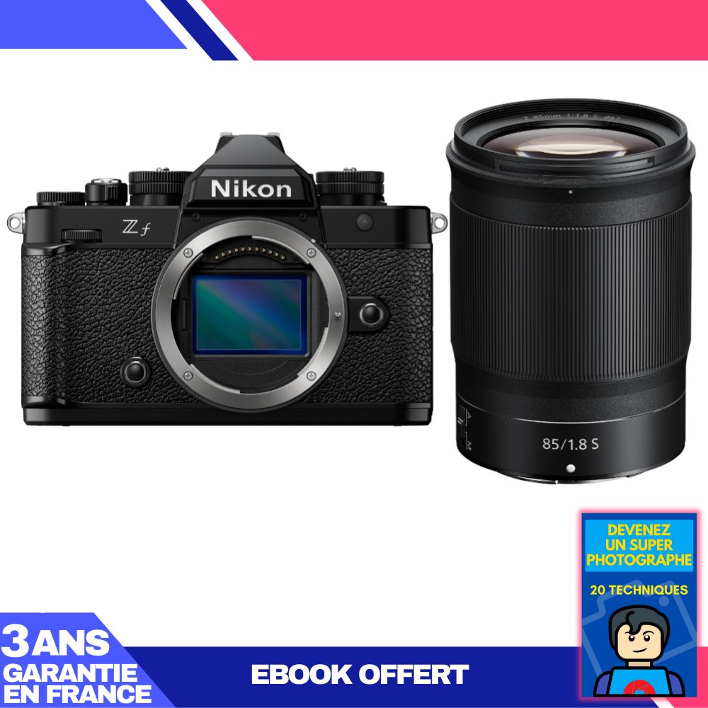 Nikon Zf Camera + 85mm f/1.8 S Lens + 'Become a Super Photographer' Ebook