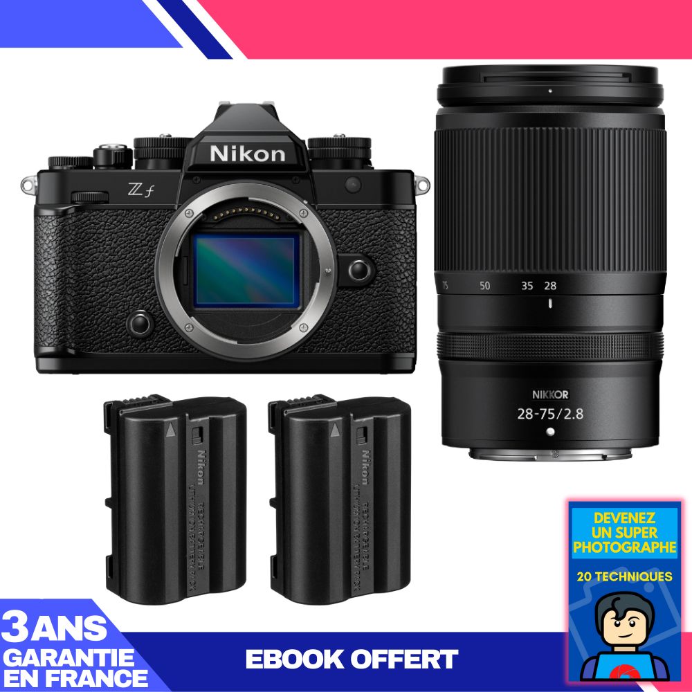 Nikon Zf Camera + 28-75mm f/2.8 Lens + 2 EN-EL15C Batteries + 'Become a Super Photographer' Ebook