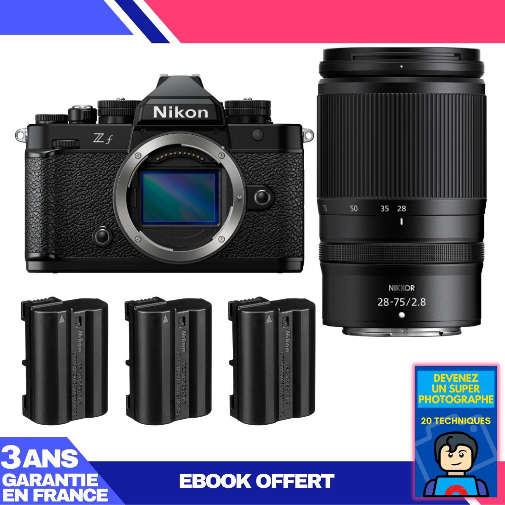 Nikon Zf Camera + 28-75mm f/2.8 Lens + 3 EN-EL15C Batteries + 'Become a Super Photographer' Ebook