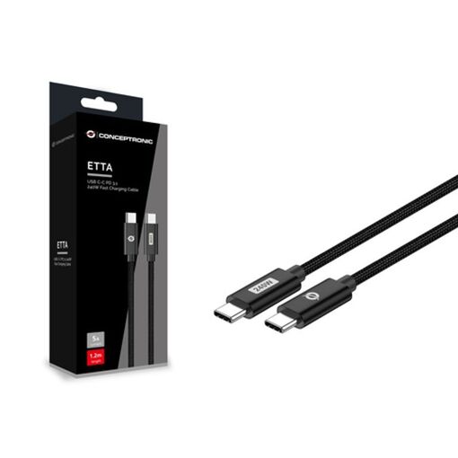 Câble USB-C Conceptronic 2 m, USB 2.0, Noir