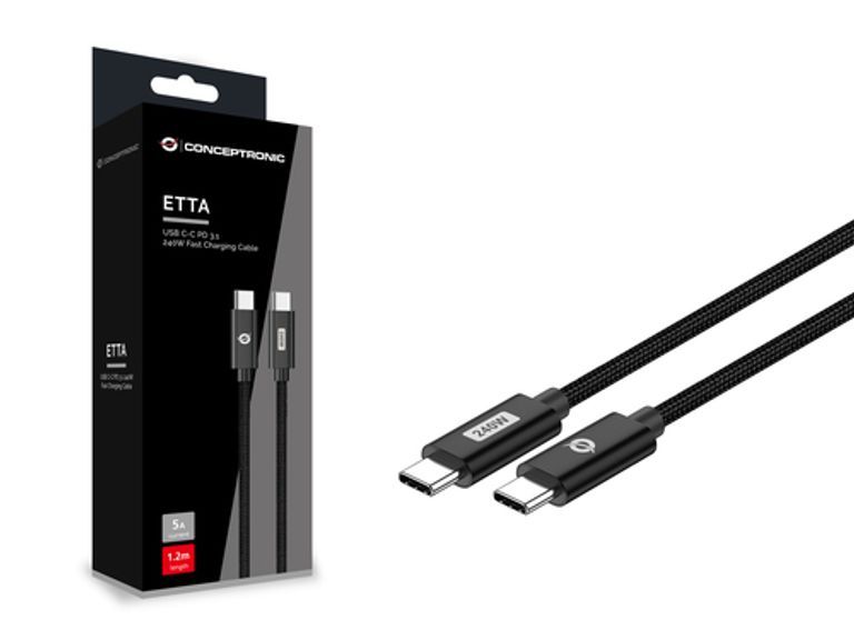 Conceptronic USB-C Cable 2m, USB 2.0, Black