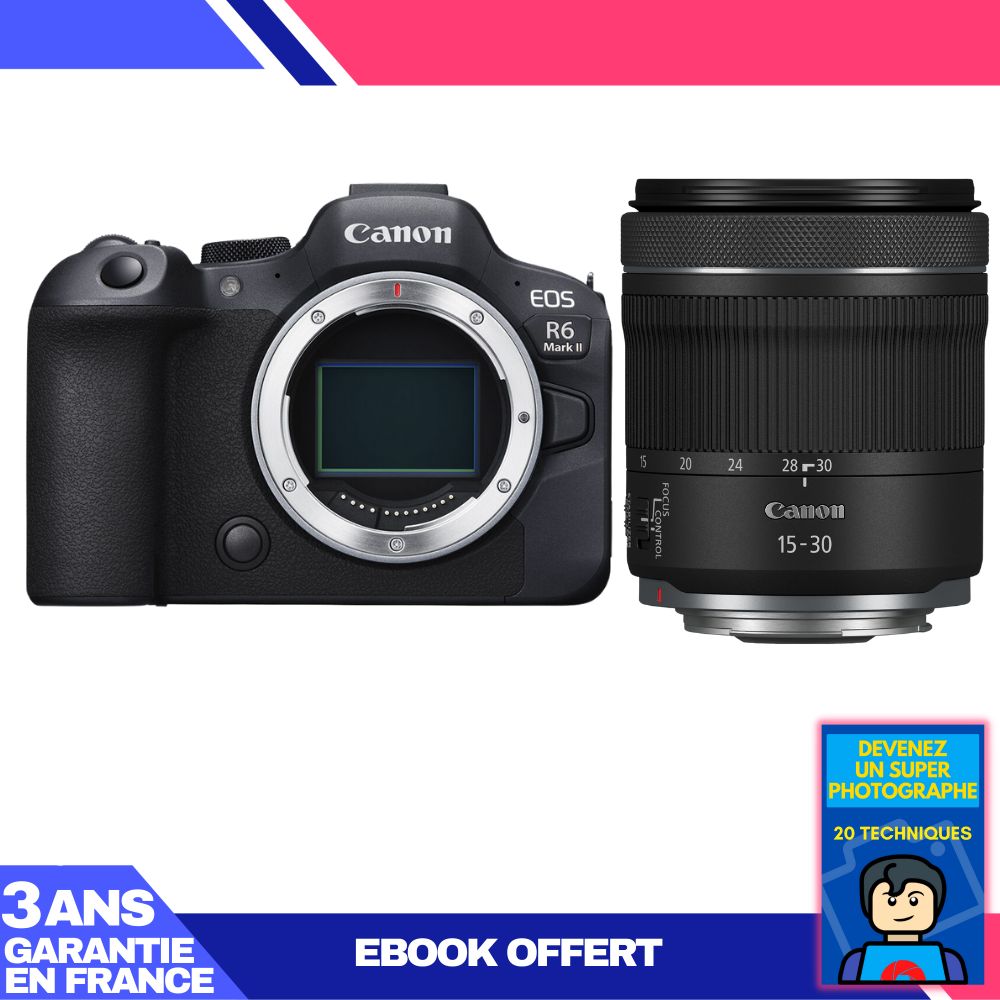 Canon EOS R6 Mark II Camera + RF 15-30mm f/4.5-6.3 IS STM Lens + 'Become a Super Photographer' Ebook