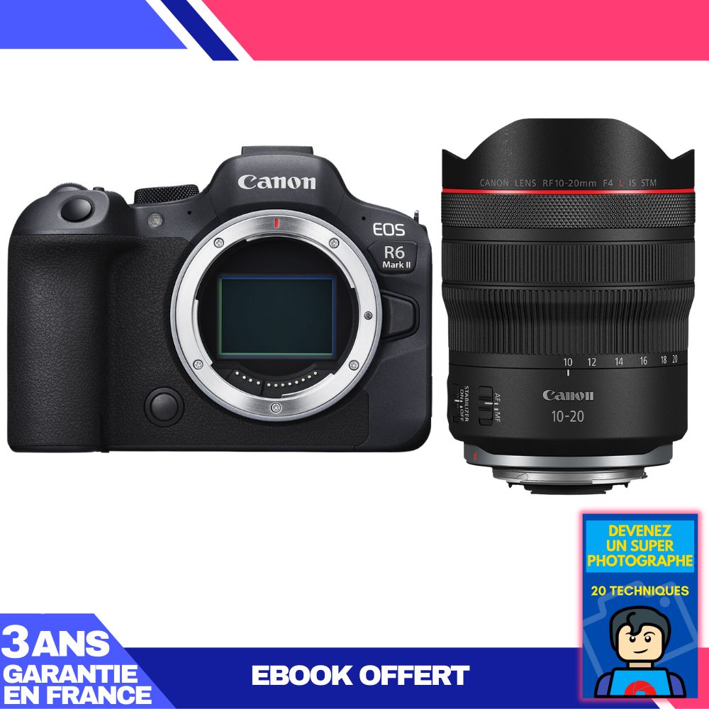 Canon EOS R6 Mark II Camera + RF 10-20mm f/4 L IS STM Lens + 'Become a Super Photographer' Ebook