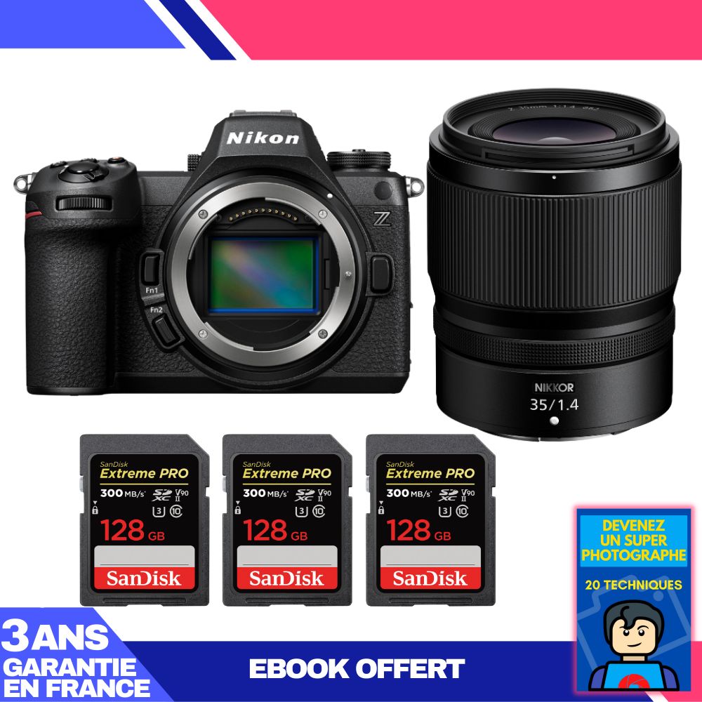 Nikon Z6 III Camera Kit with 35mm f/1.4 Lens + 3x 128GB SanDisk Extreme PRO SDXC Cards