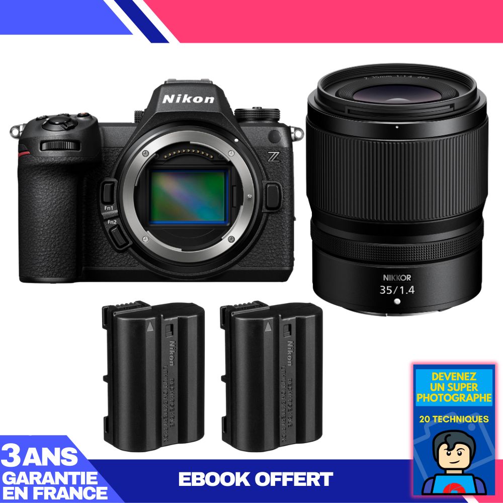 Nikon Z6 III Mirrorless Camera + Z 35mm f/1.4 Lens + 2 EN-EL15C Batteries + 'Become a Master Photographer' Ebook