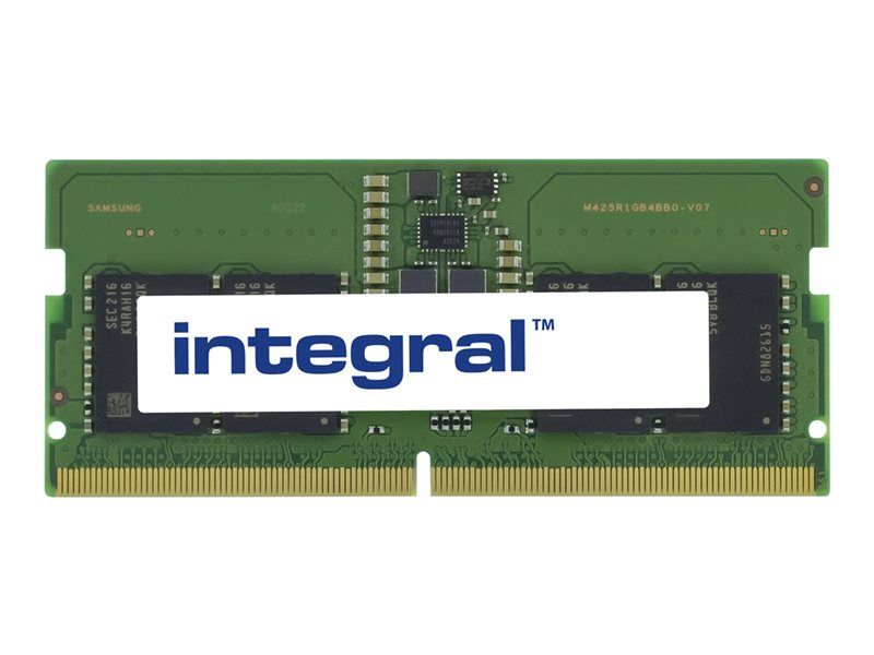 Integral DDR5 8GB SO DIMM (262-pin) 5600MHz/PC5-44800 CL46 1.1V Bufferless On-die ECC Memory