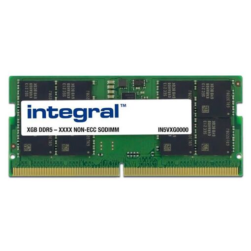 Módulo de memoria Integral DDR5 8GB (262 pines) 5600MHz/PC5-44800 CL46 1.1V sin búfer con ECC integrado en la púa