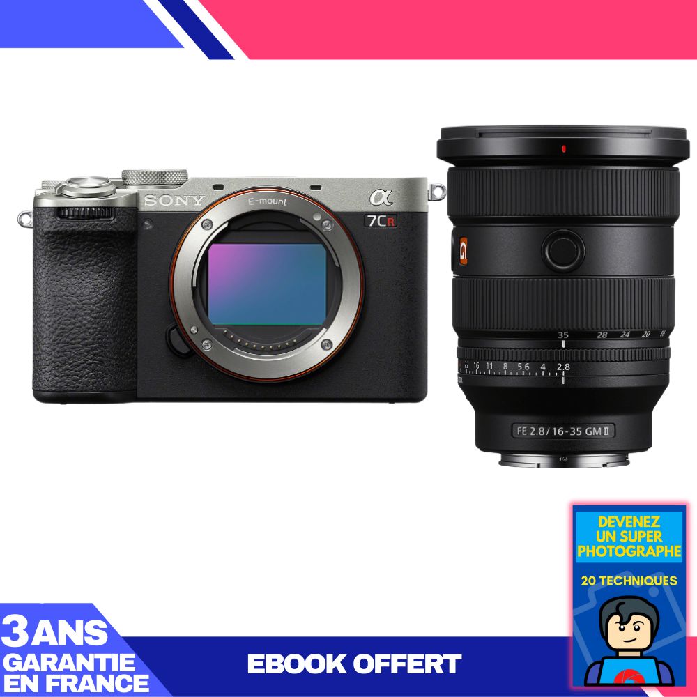 Sony A7CR Silver Camera Kit with FE 16-35mm f/2.8 GM II Lens and Ebook