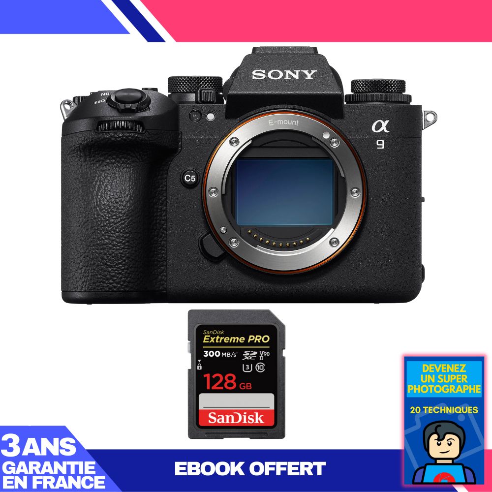 Sony A9 III Mirrorless Camera + 1 SanDisk 128GB Extreme PRO UHS-II SDXC Card + 'Become a Super Photographer' Ebook