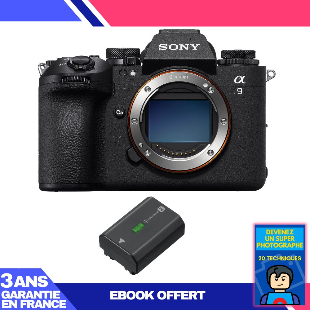 Sony A9 III Mirrorless Camera + 1 NP-FZ100 Battery + Ebook: Become a Super Photographer