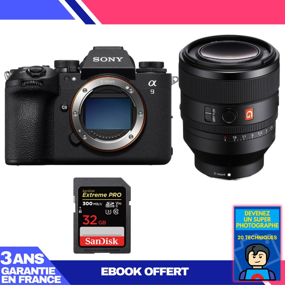 Sony A9 III Camera + FE 50mm f/1.2 GM Lens + 1x 32GB SanDisk Extreme PRO UHS-II SDXC Card + 'Become a Super Photographer' Ebook