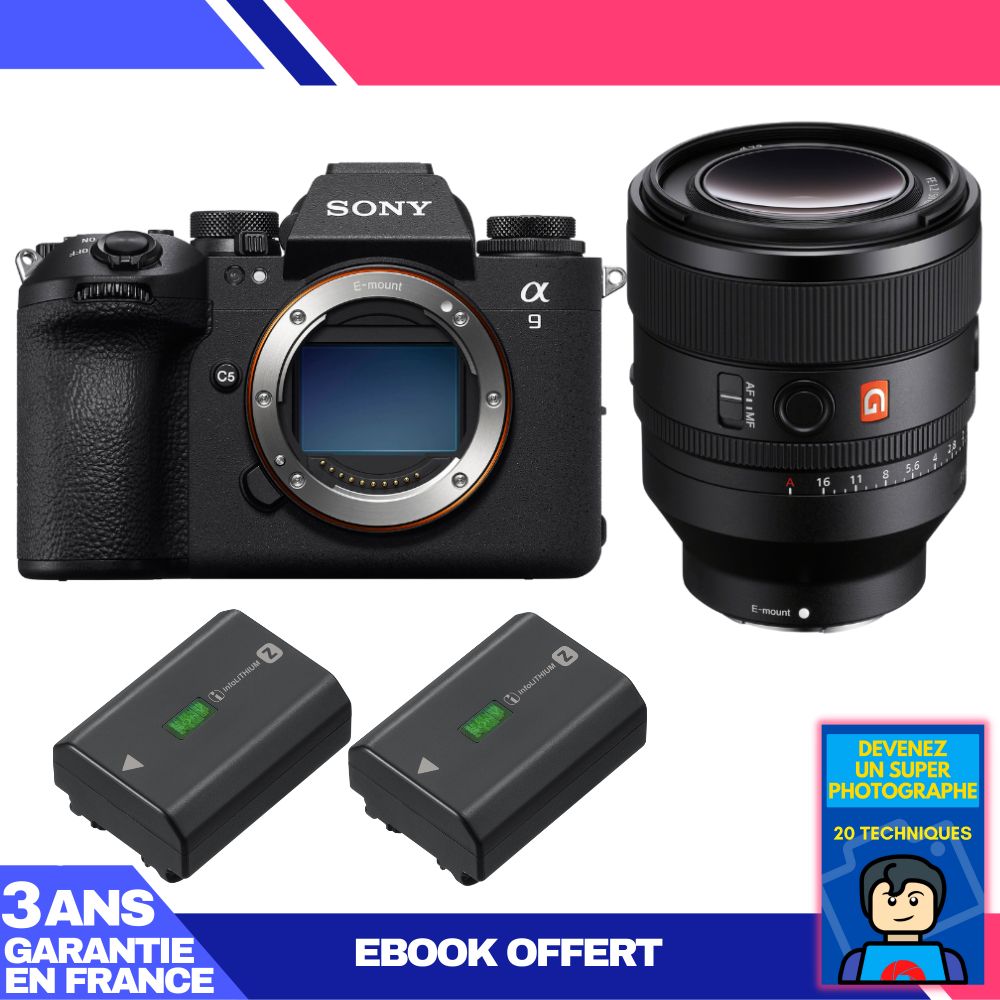 Sony A9 III Camera Body + FE 50mm f/1.2 GM Lens + 2 Sony NP-FZ100 Batteries + 'Become a Super Photographer' Ebook