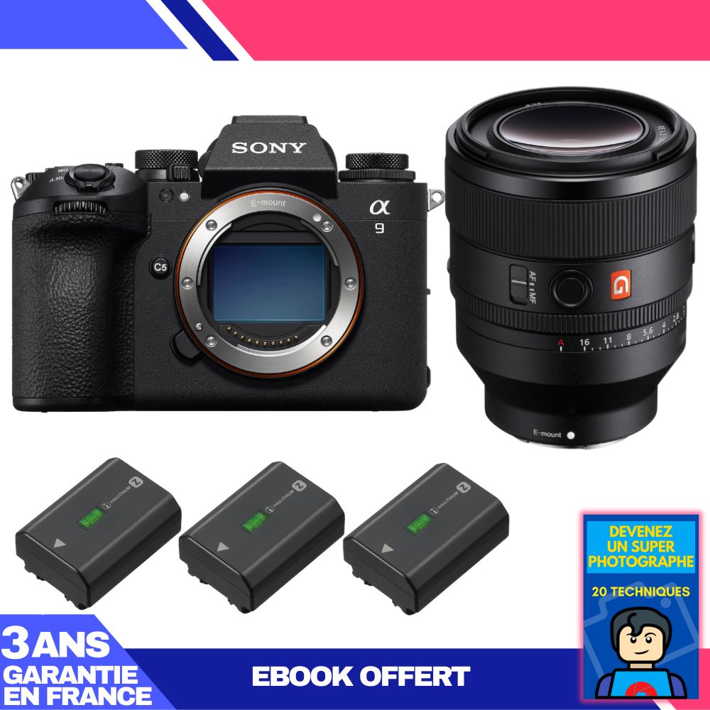 Sony A9 III + Objetivo FE 50mm f/1.2 GM + 3 Baterías Sony NP-FZ100 + Ebook 'Conviértete en un Fotógrafo Experto'
