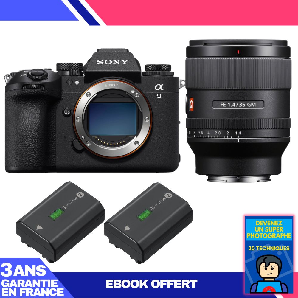 Sony A9 III Camera + FE 35mm f/1.4 GM Lens + 2 Sony NP-FZ100 Batteries + 'Become a Super Photographer' Ebook