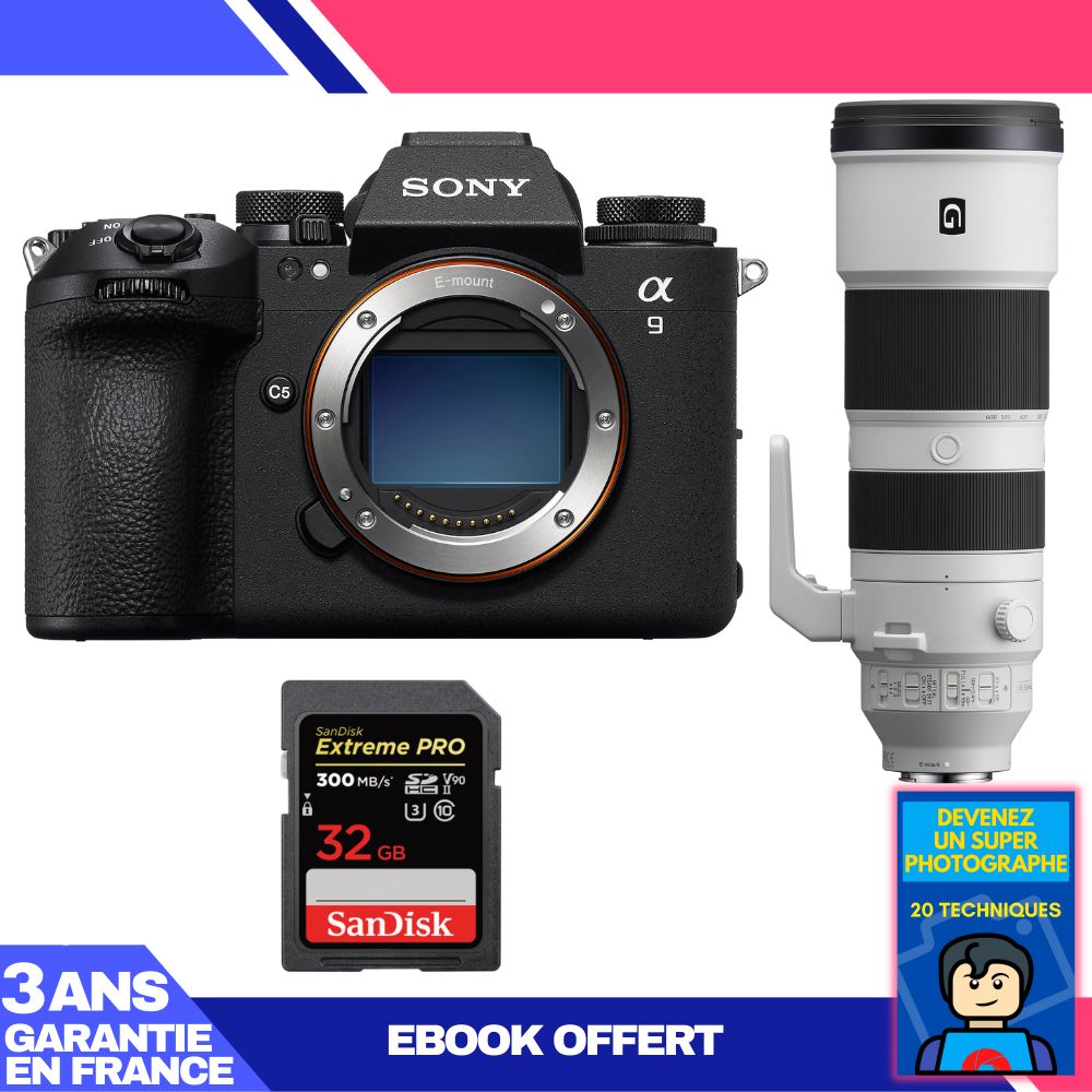 Sony A9 III Camera + FE 200-600mm f/5.6-6.3 G OSS Lens + 1x SanDisk 32GB Extreme PRO UHS-II SDXC Card + 'Become a Super Photographer' Ebook