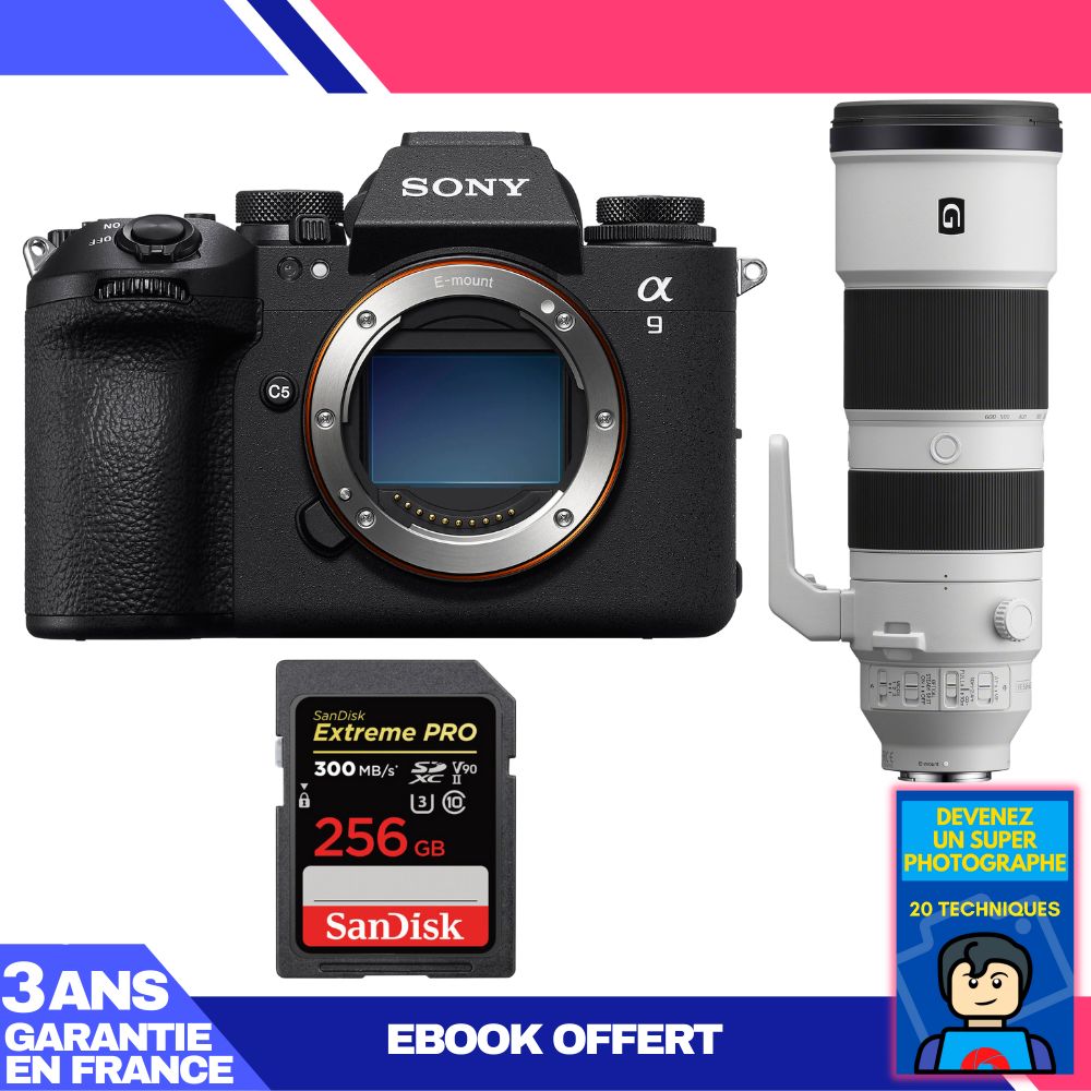 Sony A9 III Camera + FE 200-600mm f/5.6-6.3 G OSS Lens + 256GB SanDisk Extreme PRO SDXC Card + 'Become a Super Photographer' Ebook