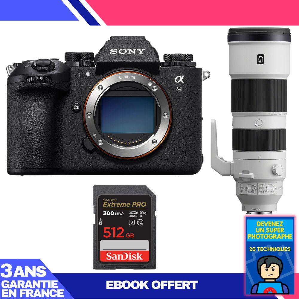 Sony A9 III Camera + FE 200-600mm f/5.6-6.3 G OSS Lens + 512GB SanDisk Extreme PRO UHS-II SDXC Card