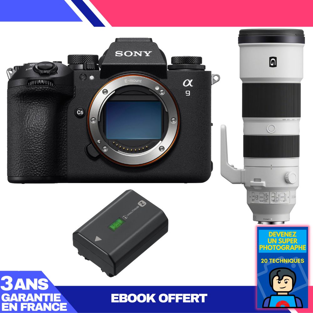 Sony A9 III Body + FE 200-600mm f/5.6-6.3 G OSS + Sony NP-FZ100 Battery + 'Become a Super Photographer' Ebook