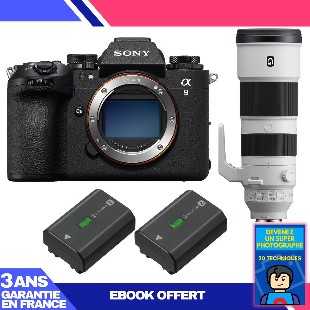 Sony A9 III Camera + FE 200-600mm f/5.6-6.3 G OSS Lens + 2 Sony NP-FZ100 Batteries + 'Become a Super Photographer' Ebook