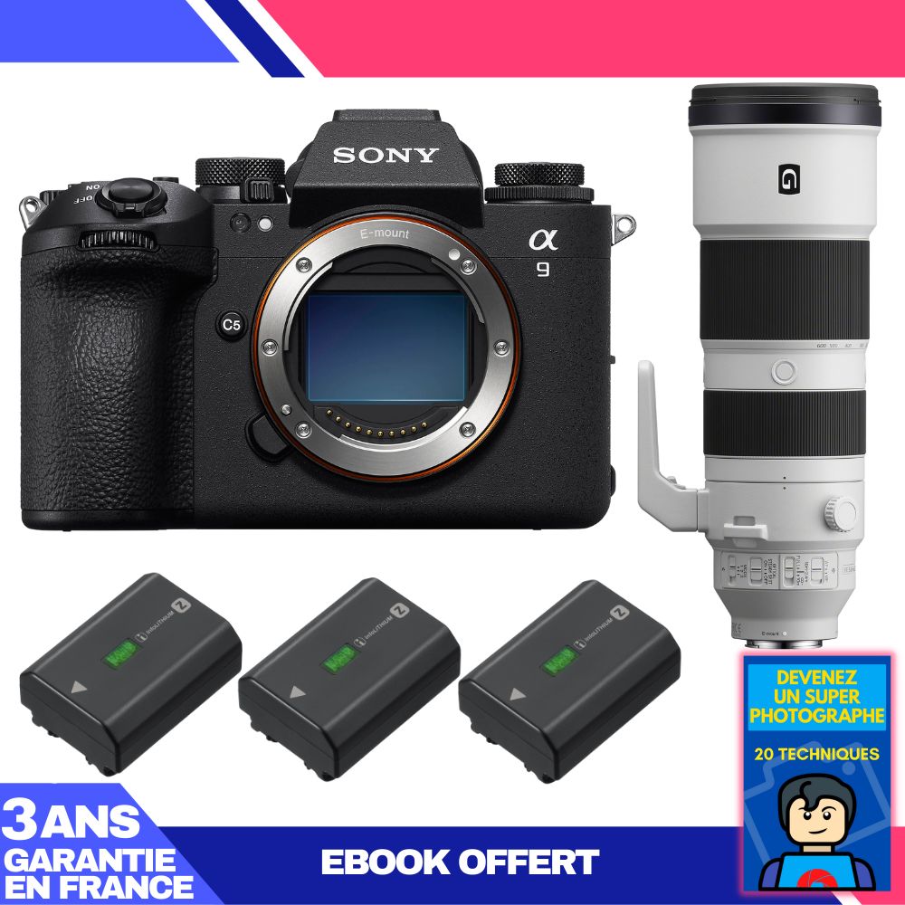 Sony A9 III Camera + FE 200-600mm f/5.6-6.3 G OSS Lens + 3 Sony NP-FZ100 Batteries + 'Become a Super Photographer' Ebook