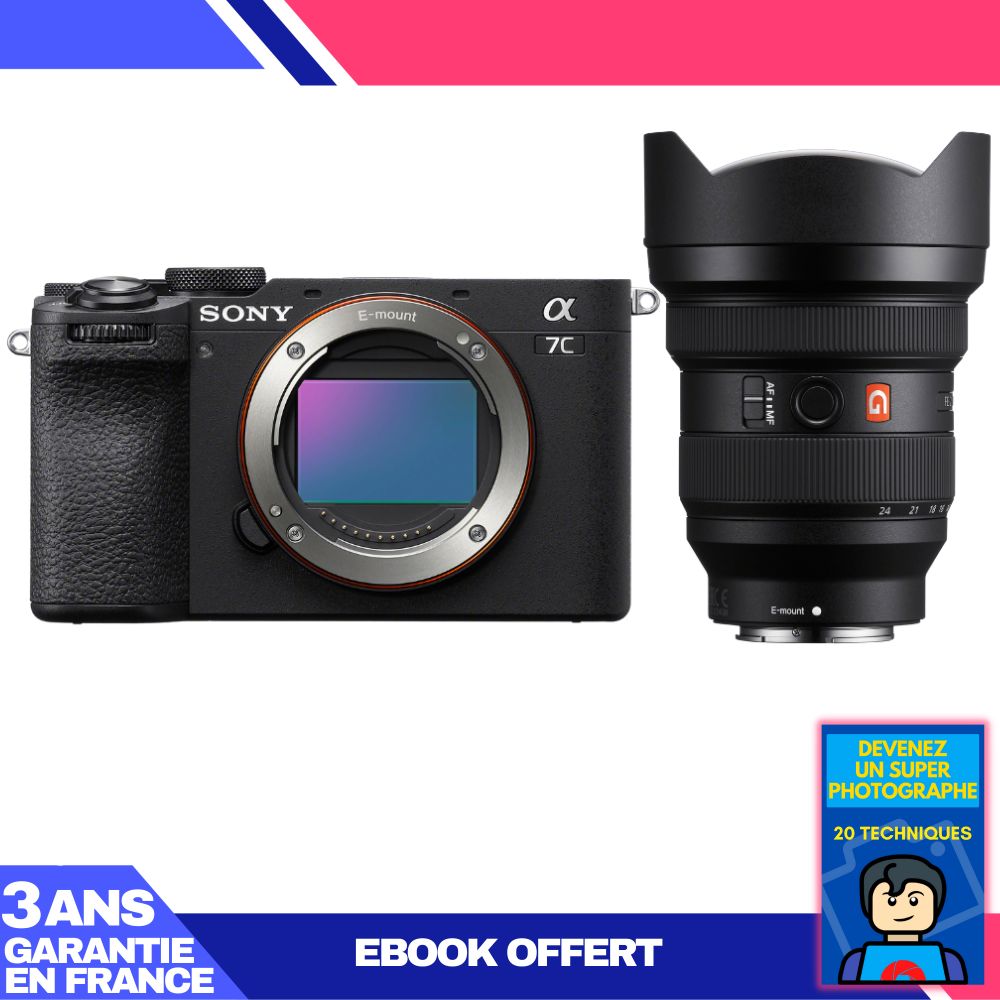 Sony A7C II Black Camera + FE 12-24mm f/2.8 GM Lens + 'Become a Master Photographer' Ebook